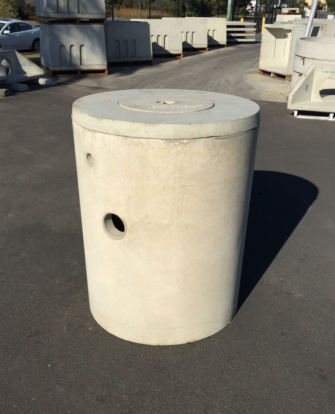 concrete holding tank